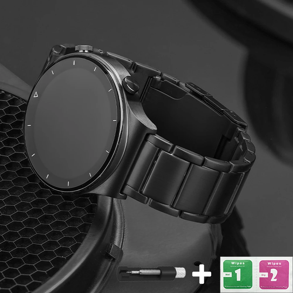 Titanium 22mm watch strap for Samsung Watch 3 S3 Watch Band for Huawei GT2 GT3 Pro for amazfit GTR 47mm Luxury Business Bracelet