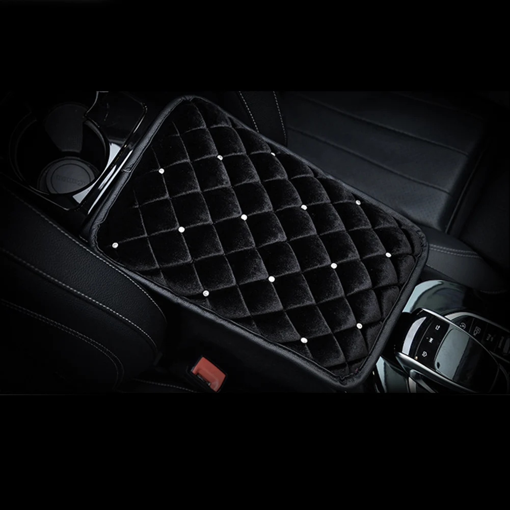 Women Center Console Cover Winter Bling Diamond Replacement Car Interior Auto Armrest Comfortable SUV Accessories Decoration Women Center Console Cover Winter Bling Diamond Replacement Car Interior Auto Armrest Comfortable SUV Accessories Decoration