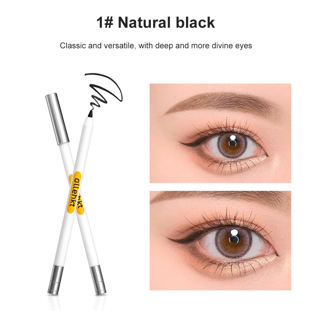 

Black Brown Eyeliner Pen Natural Waterproof Eyeliner Easy-Drying Slim Long-Lasting Eye Liner Pencil Women Makeup Cosmetics