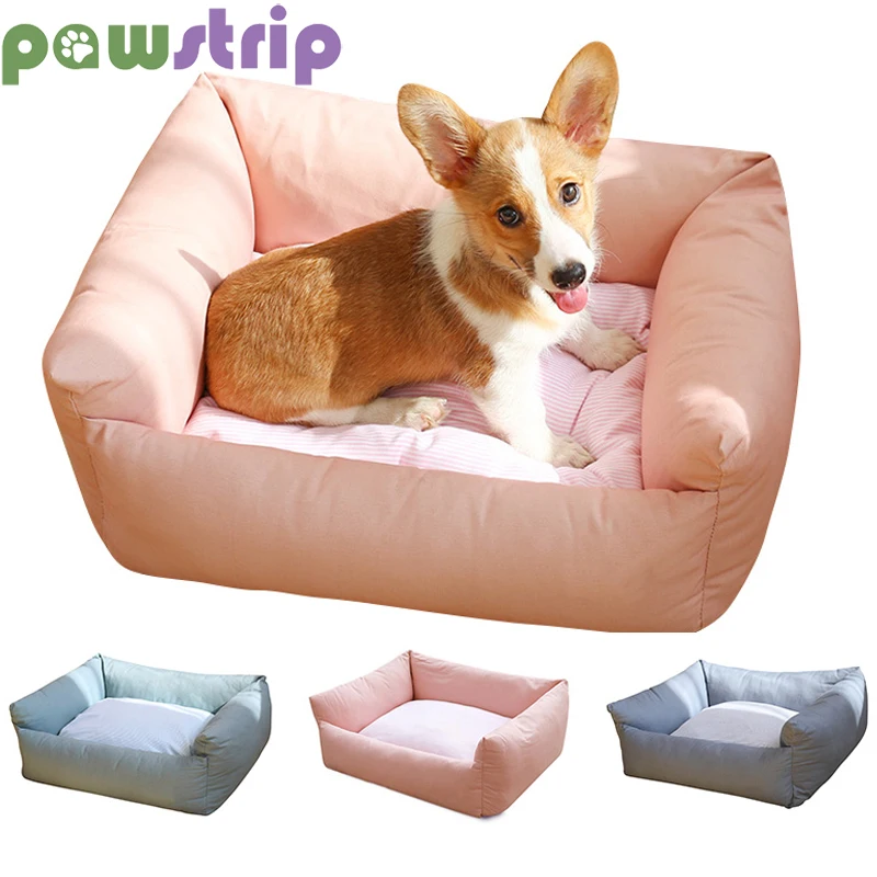 

Pet Dog Bed Super Soft Cotton Dog House Square Washable For Small Medium Dogs Sofa Bed Cushion Winter Warm Kennel Pet Supplies