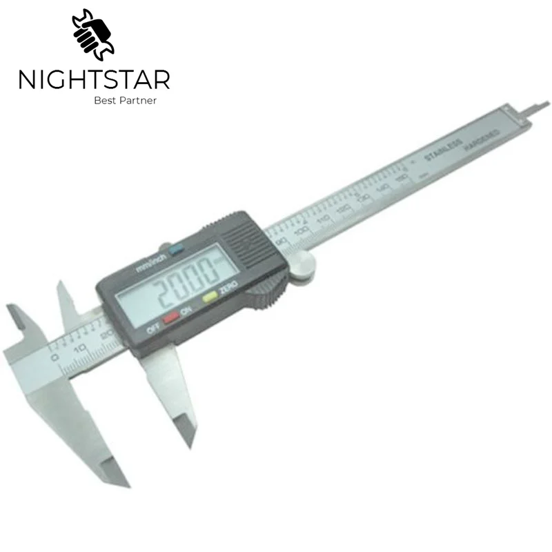 Micrômetro Eletrônico Digital de 150 mm Medição de Calibre Vernier Lcd sem Caixa Aço Inoxidável