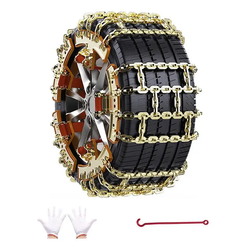 

6pcs/set Tire Chains For Snow And Ice Universal Steel Tire Traction Chain With Strong Grip Force For Snow Ice Mud Sand