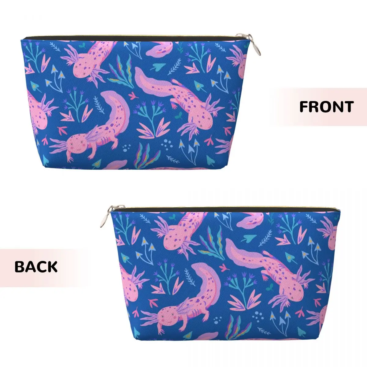 Пользовательские милые саламандры с животными аксолотлей дорожная косметичка