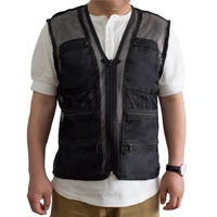 tactical vest breathable mesh fishing vest quick dry pocket for men summer hunting outdoor work fishing travel military vest