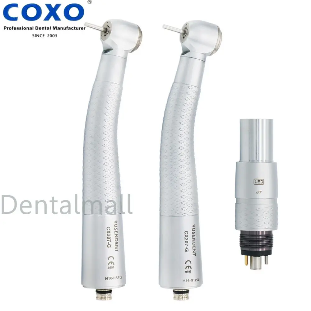 COXO Dental Air Turbine Fiber Optic Handpiece Fit NSK Phatelus LED Quick Coupler tooth pick  зубная нить  ершик для зубов