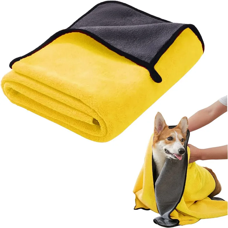 

Pet Soft Pet Cleaning Robe Cat Towel Bath Towel Towel Bath Fiber Absorbent Pet Washcloth Dry Accessories Dog Convenient Quick