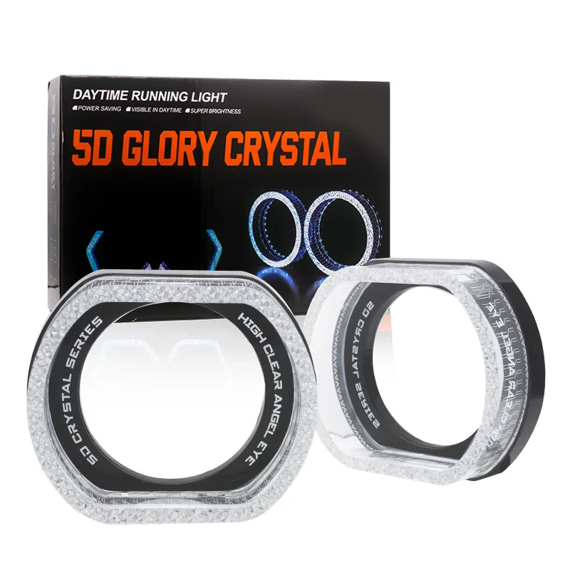 

2.5/3" Symphony Led Angel Eyes Фара RGB LED Halo Ring Light 5D APP Control DRL Дневные ходовые огни с указателем поворота