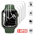 1-4 sztuk hydrożel folia do Apple Watch 7 6 SE 5 4 3 2 1 ekrany ochronne do zegarka Apple Watch Series 38mm 42mm 45mm 41mm 40mm 44mm