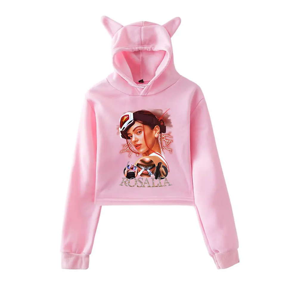 Roshola Motomami Merch Rosalia Толстовка с капюшоном Винтаж 90-х годов Уличная толстовка