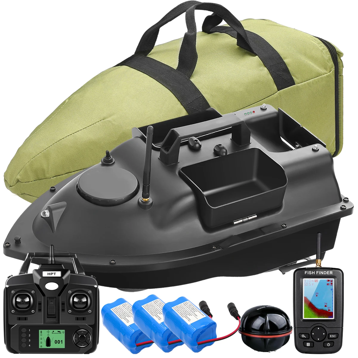 

Лодка для рыбалки, 500 м, беспроводная, GPS, с 3 приманками, для ловли карпа