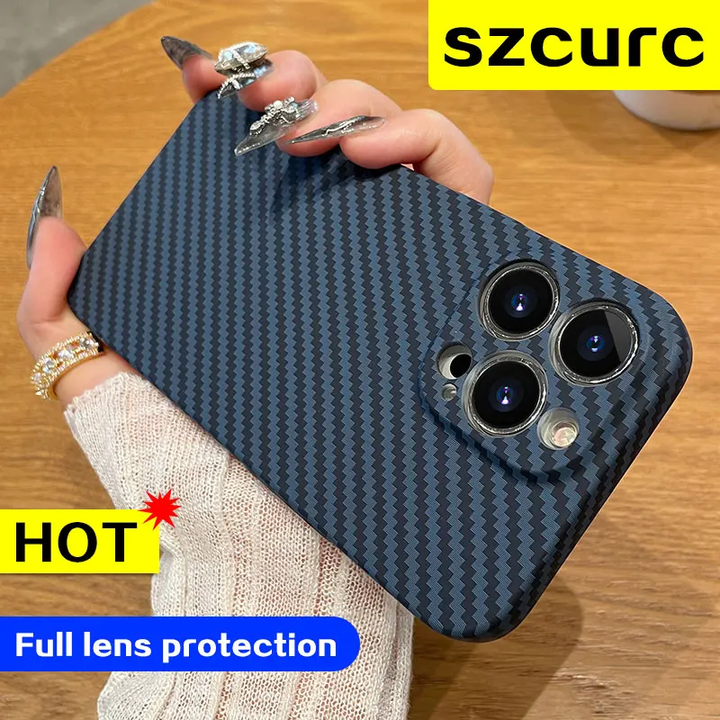 For iphone 13 Pro max Phone Case.iPhone12 11 X XR XS MAX New carbon fiber anti fall high-end luxury ultra-thin protective cover