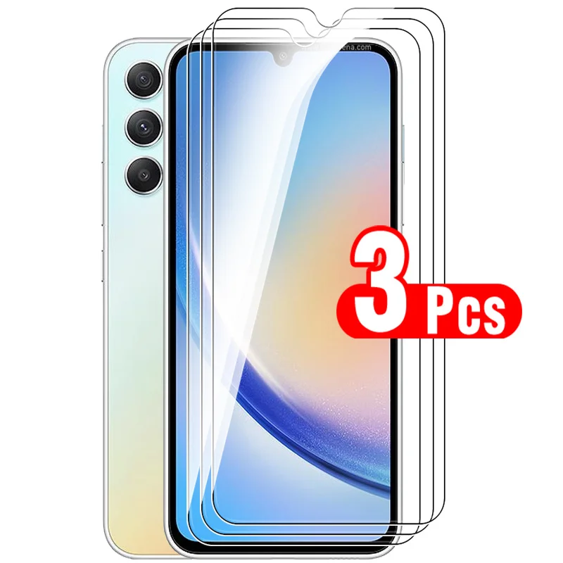 

3Pcs protective glass for Samsung Galaxy A34 A 34 34A 5G tempered glass screen protectors armor safety protection film 6.6inches