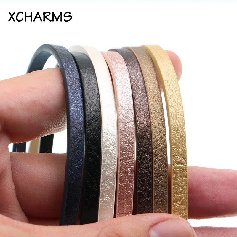 

5mm Punk Gothic Leather Cord Stripe Leather Rope Jewelry Findings Accessories Jewelry Making For Bracelet ChokerDiy