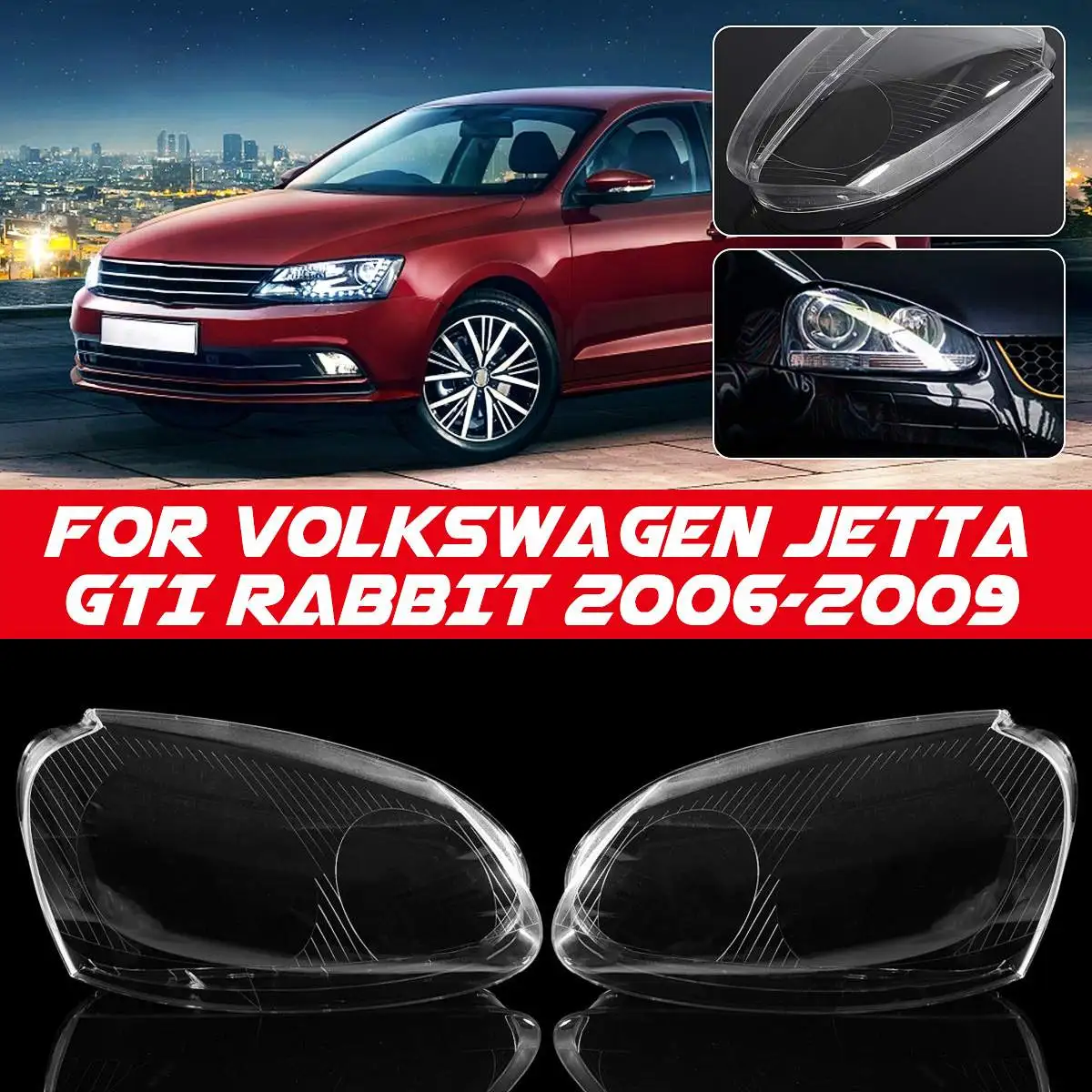 

2 шт., крышка для передних фар автомобиля, для VW Jetta 5 MK 5 2006-2009