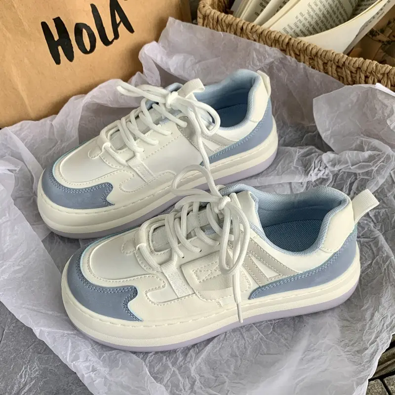

Women Platform Sneakers 2022 Spring New Casual Female Lace Up Vulcanized Outdoor Running Sports Basket Tennis Shoes Lolita Flats