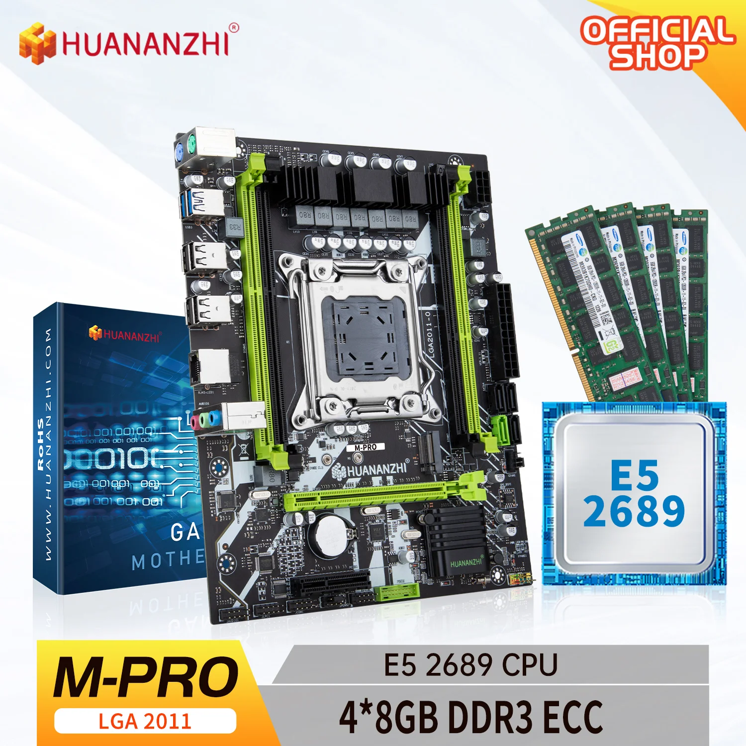 HUANANZHI X79 M PRO LGA 2011Motherboard with Intel E5 2689