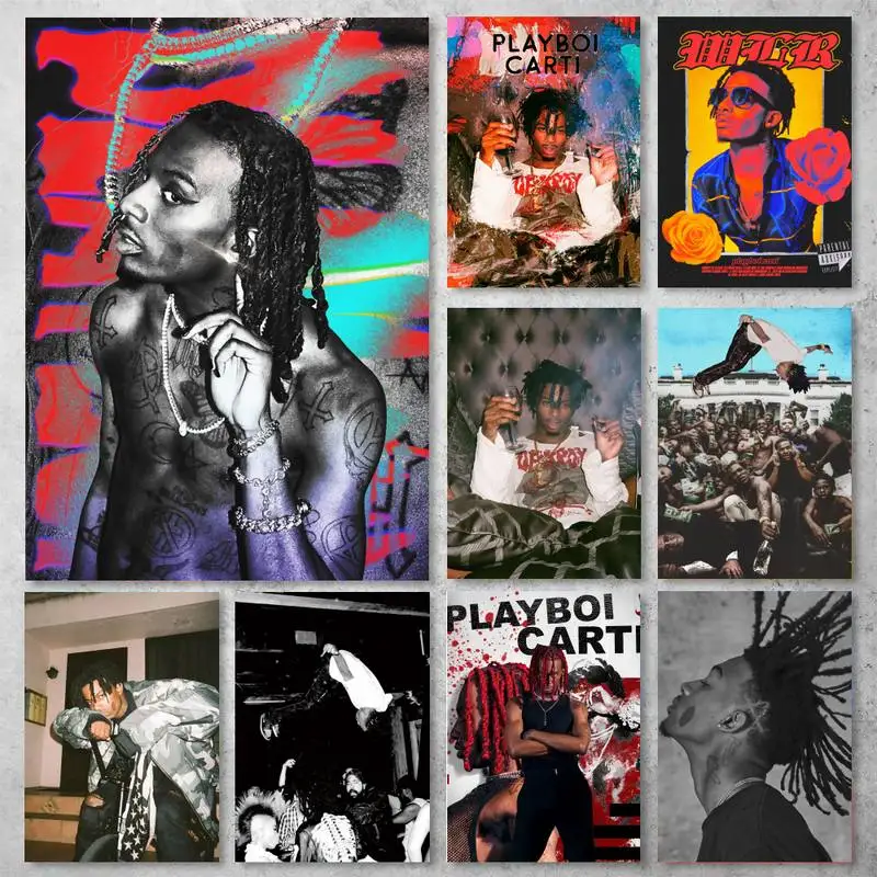 

Плакат Playboi Carti Rapper, плакат, принты, настенные картины, гостиная, украшение для дома, маленький