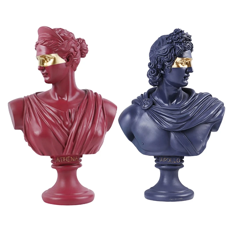 

Nordic Modern Color Avatar Crafts Desktop Ornaments Resin Sculpture Character Statue Room Decoration Model