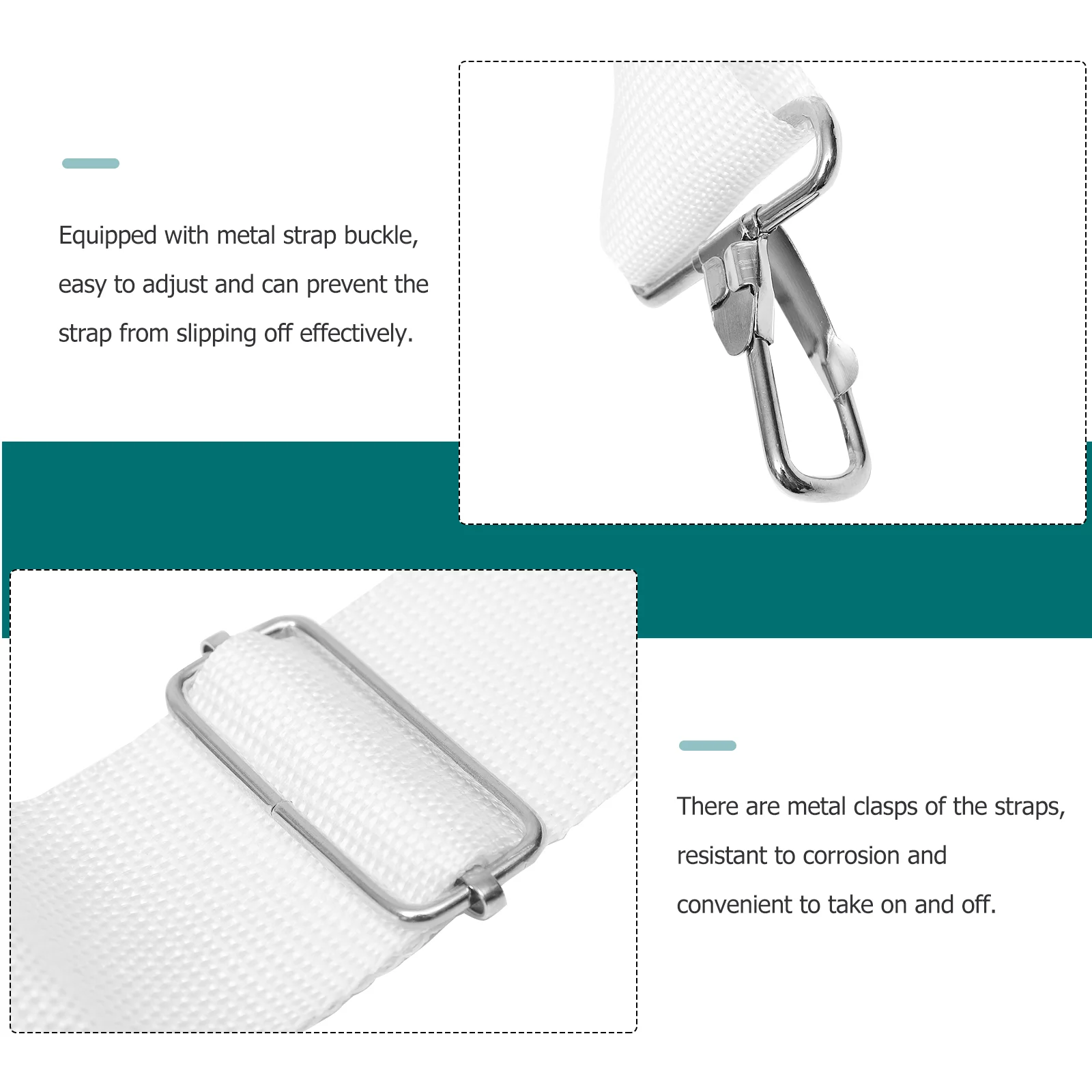 Ремень для барабана Пояс малого Маршевые аксессуары бас-гитары Ремни Белый