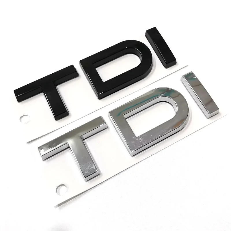 1X хромированный глянцевый черный ABS TDI наклейка с эмблемой на заднее стекло