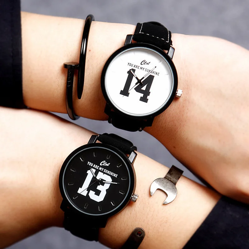 Новые часы с большим циферблатом для студентов средней школы корейские женские