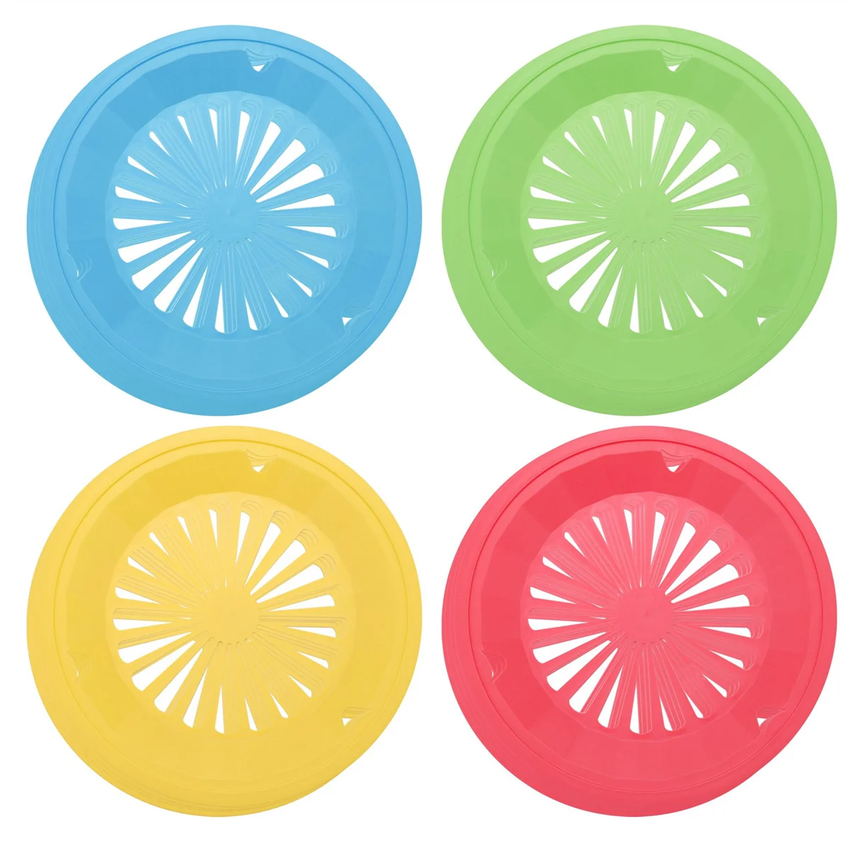 

16 Pcs Reusable Plastic Paper Plate Holder for Party BBQ and Picnic Round Paper Plate Trays Barbecue Plate Dinnerware