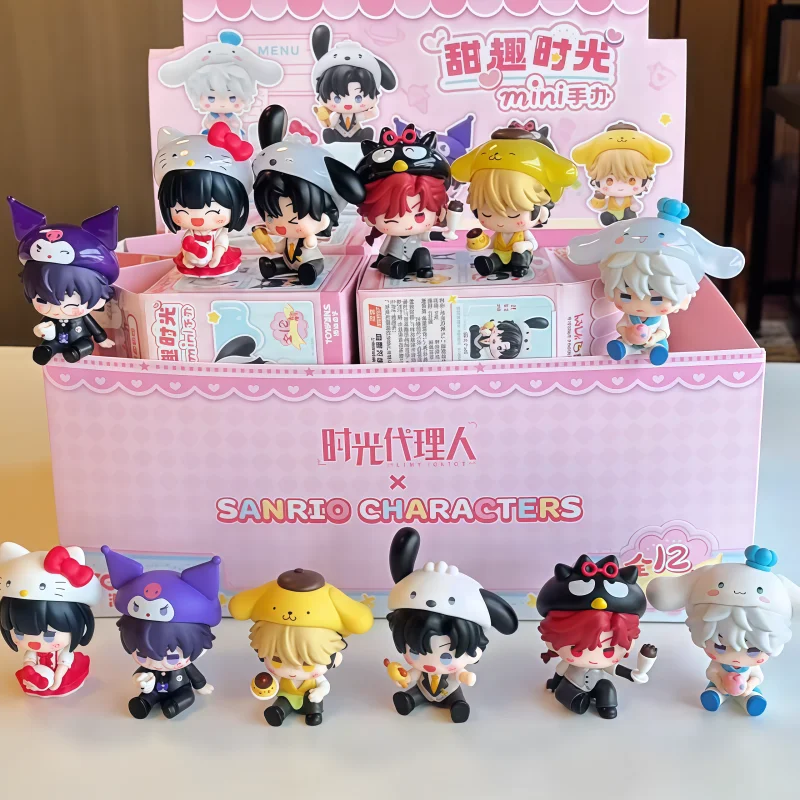 Фото Набор мини-фигурок Link Click X Sanrio Sweet Moments Series: милые аниме-персонажи, украшения для рабочего стола, модели-игрушки, сюрприз, подарок на день рождения №1