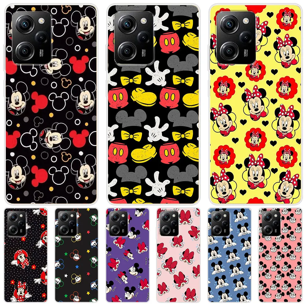

Mickey Mouse Coque for Xiaomi Poco X5 X4 Pro M5s Cute Case F3 M5 Pocophone F1 X3 X4 GT M4 F2 Transparent Silicone Phone Cover