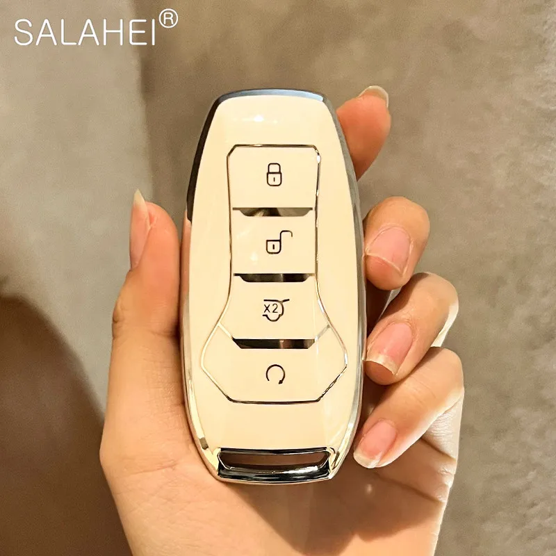 

Soft TPU Car Remote Key Cover Case Fob Protector Shell Bag For BYD Tang DM 2018 Yuan ev Qin pro Song max dm Keychain Accessories