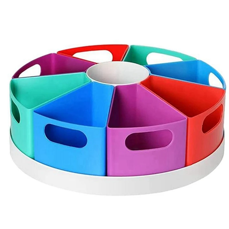 

1 Piece Desk Organizer For Kids Colorful Rotating Organizer Desk Organiser Pen Holder With Removable Bins