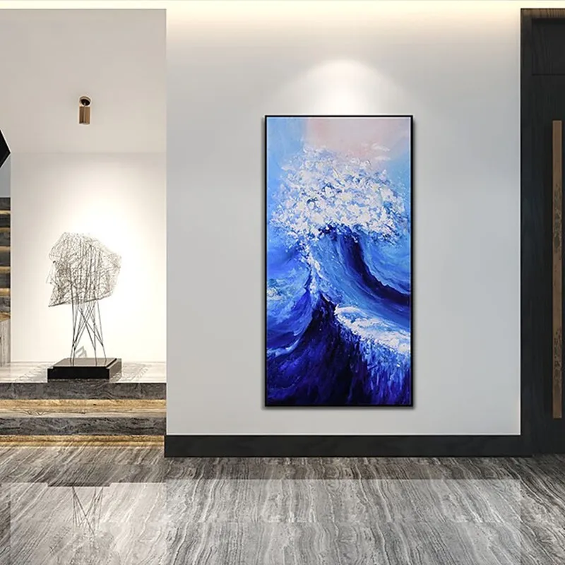 

Oil Painting Hand Painted Vertical Abstract Landscape Classic Modern Rolled Canvas (No Frame)