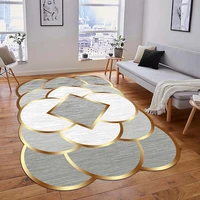 home decor marble corridor carpets for living room anti skid bottom washable custom carpet black gold marble style rugs