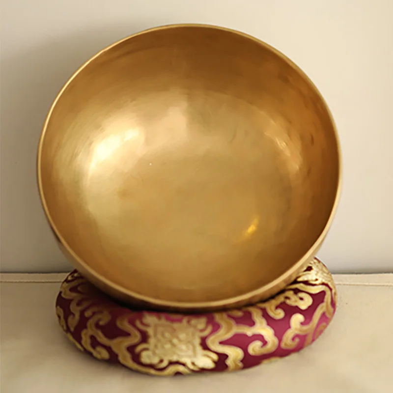 Nepalese Metal Singing Bowl Handmade Cushion Vintage Budda Sound Singing Bowl Yoga Meditation Kit Zingkom Sound Heal Instrument enlarge