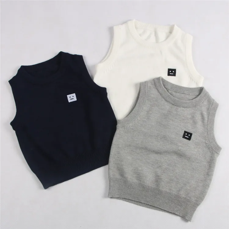 

Boys Sweater Vest Printed Sleeveless Casual Kids Outerwear Knitted Waistcoat Spring Autunm Children Pullovers Toddler Sweaters
