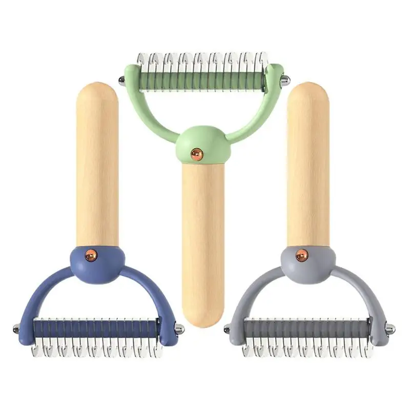 

Cat Dematting Comb Pets Fur Knot Cutter Dog Grooming Shedding Tools Double-Sided Dematting Comb For Long Haired Pet Suppliers