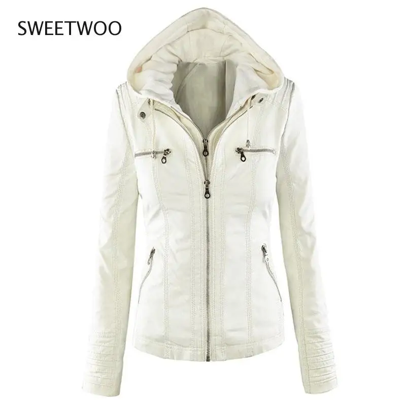 2022 Women Autumn Winter Faux Leather Jackets Coats Women Black Pu Motorcycle Leather Clothes for Women Y2K Jacket Fashion Tide