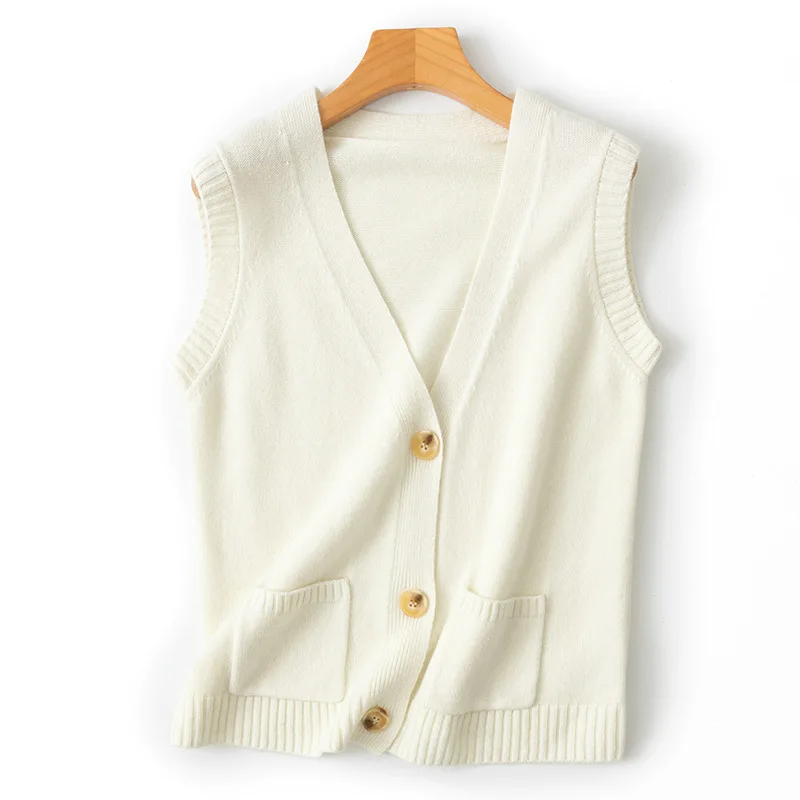Осенне-зимний плотный Повседневный Кардиган masigoch из 100% мериносовой шерсти жилет