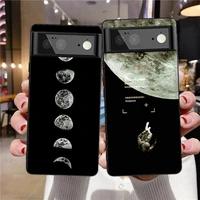 cool space planet moon phone case for google pixel 6 pro 4 5 3 xl soft silicone back cover for pixel 3a 4a xl 5a 5g fundas shell