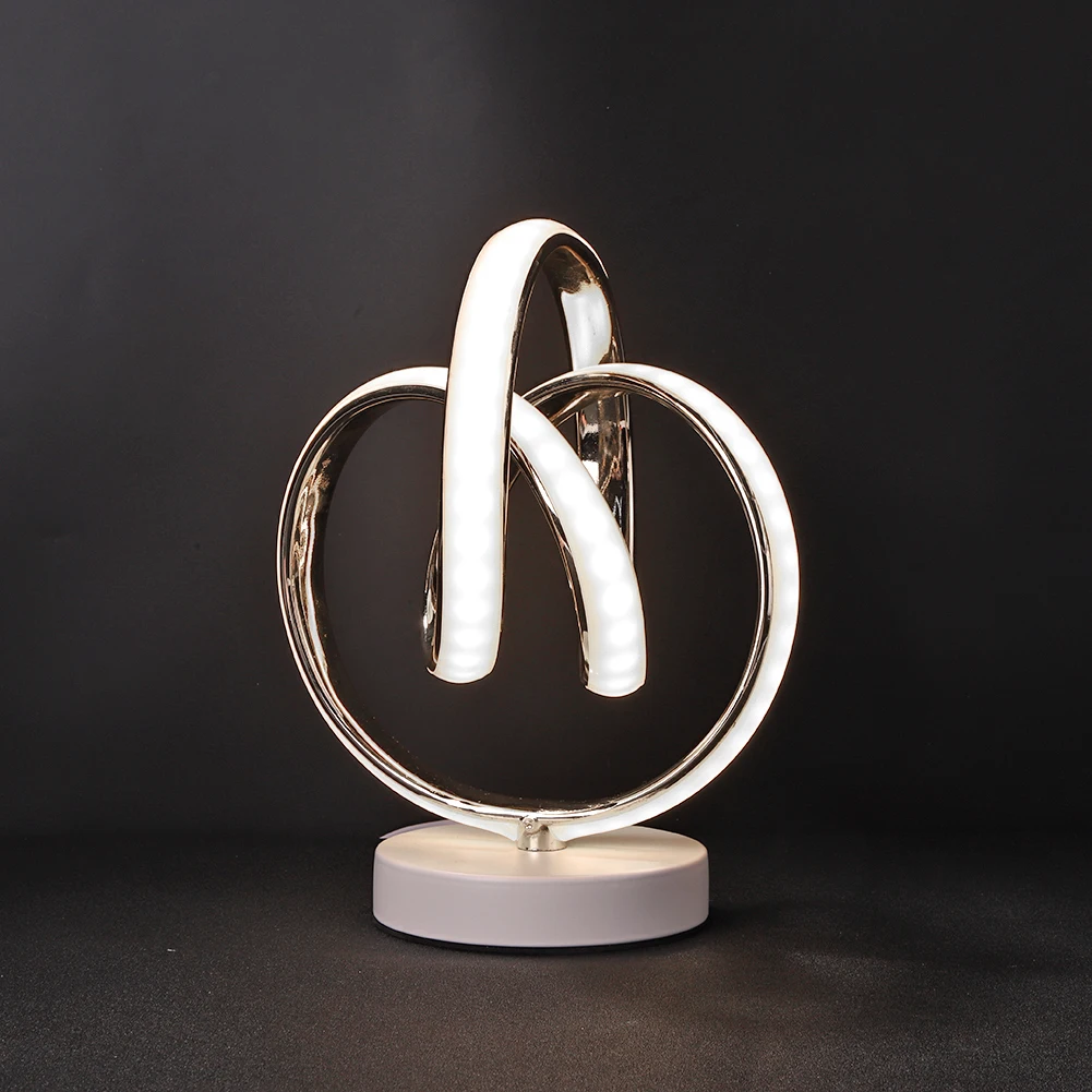 

Modern Spiral LED Desk Lamp Minimalist Living Room Reading Home Bedside Table Decorative Lighting with US Adapter