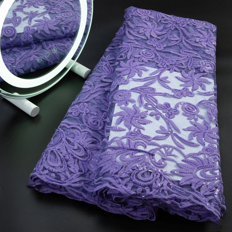 Новинка, элегантная блестящая женская ткань с кружевом, 5 ярдов, для вечерней вечеринки, A3321