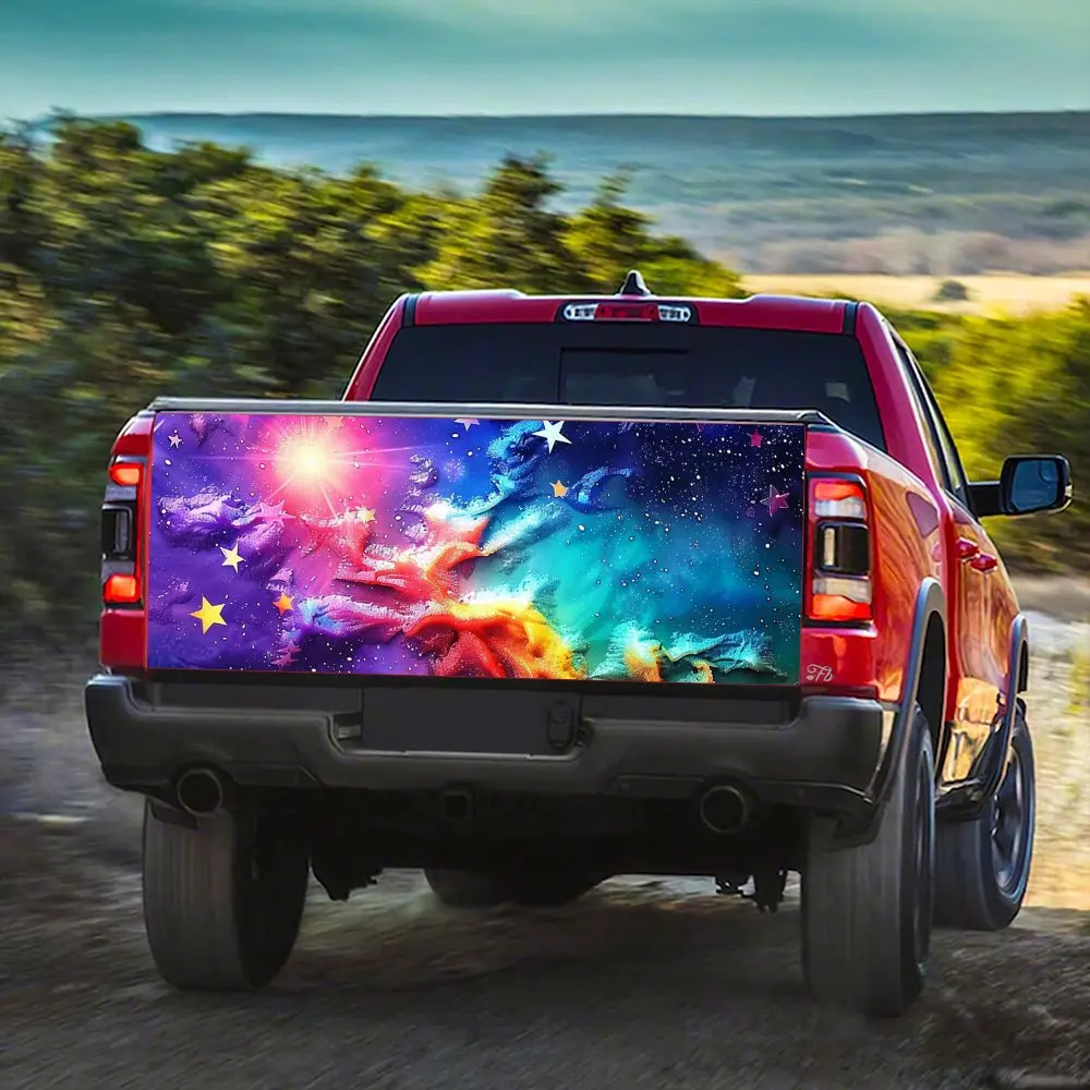 Красочное звездное небо океан хвост автомобиля багажник защита Vinly наклейка