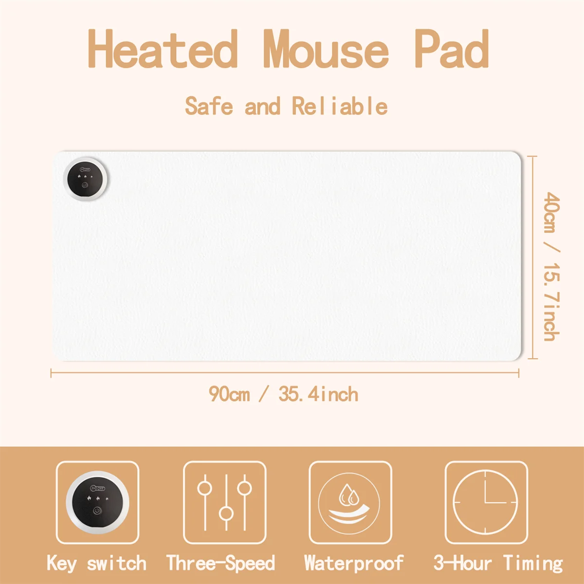 Водонепроницаемый коврик для мыши с подогревом