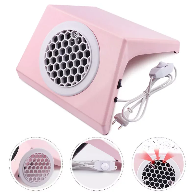 100W High-Power Nail Art Vacuum Cleaner Nail Dust Suction Collector Nail Art Manicure Tools Nail Fan Art Manicure Salon Tools