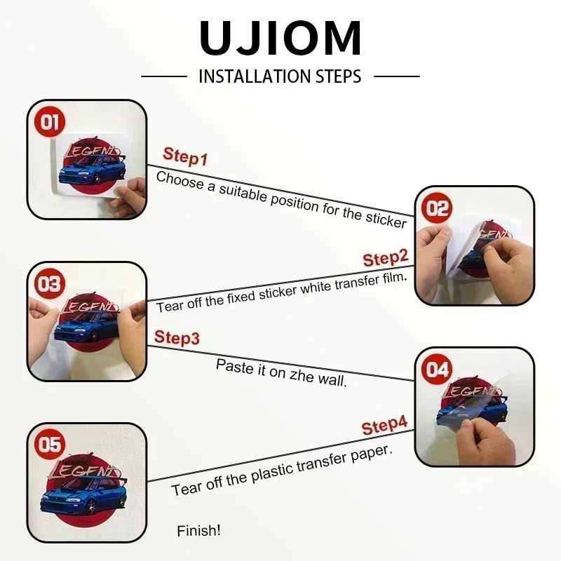 UJIOM 13 см × 12 1 Genshin Impact Baal Наклейка на стену милые Мультяшные постеры для спальни