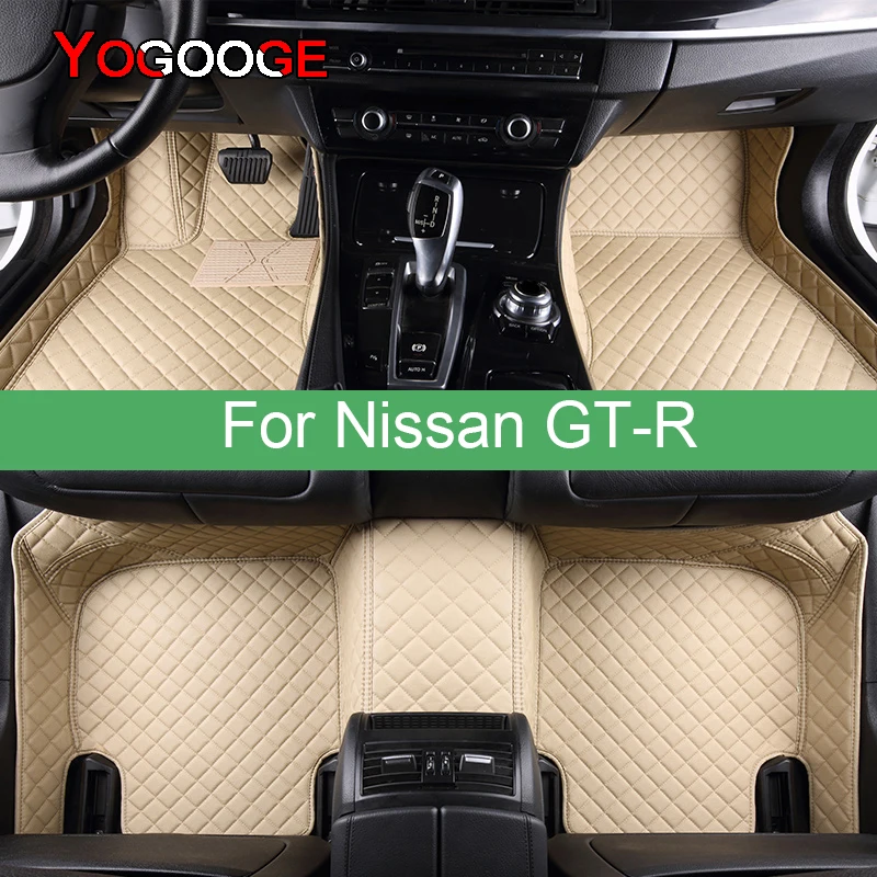 

YOGOOGE Car Floor Mats For Nissan GT-R gtr Foot Coche Accessories Auto Carpets