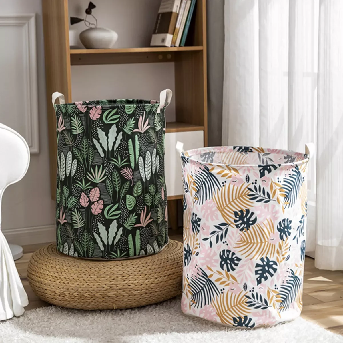

Clothing Laundry Baskets 1PC For Home Bathroom Cat Print Save Space Household Supplies Toy Storage Box Laundry Bucket