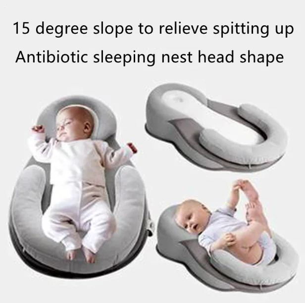 

Baby Newborn Pillow Anti-Roll Prevent Flat Head Infant Sleep Sweat-Absorbent Memory Foam Mattress Baby Pillows Reflux Bed Gift