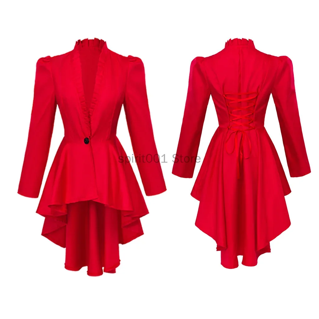 Женский осенний средневековый викторианский костюм смокинг фрак готический