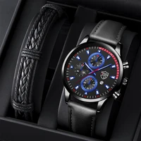 luxury brand mens leather watches for men stainless steel quartz wristwatch men casual business sport bracelet luminous clock