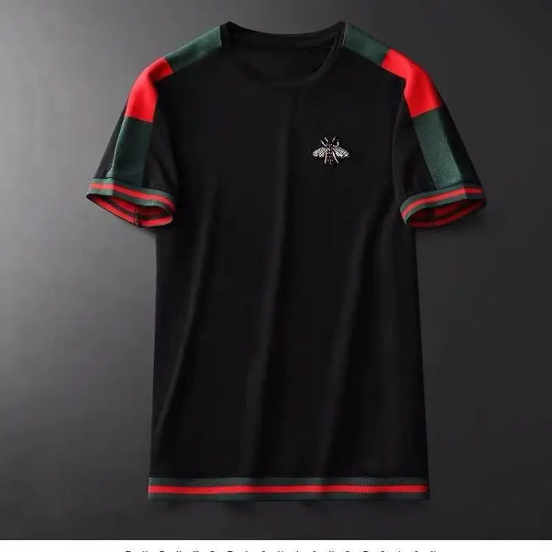 Men's Suit 2023 Spring and Summer New Short-sleeved T-shirt Five-point Pants Two-piece Large Size Men's Clothing